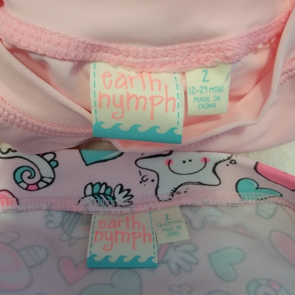 Ron Jon Surf Shop girls swim suit, two-piece, long sleeve rash guard with skort - Picture 6 of 6